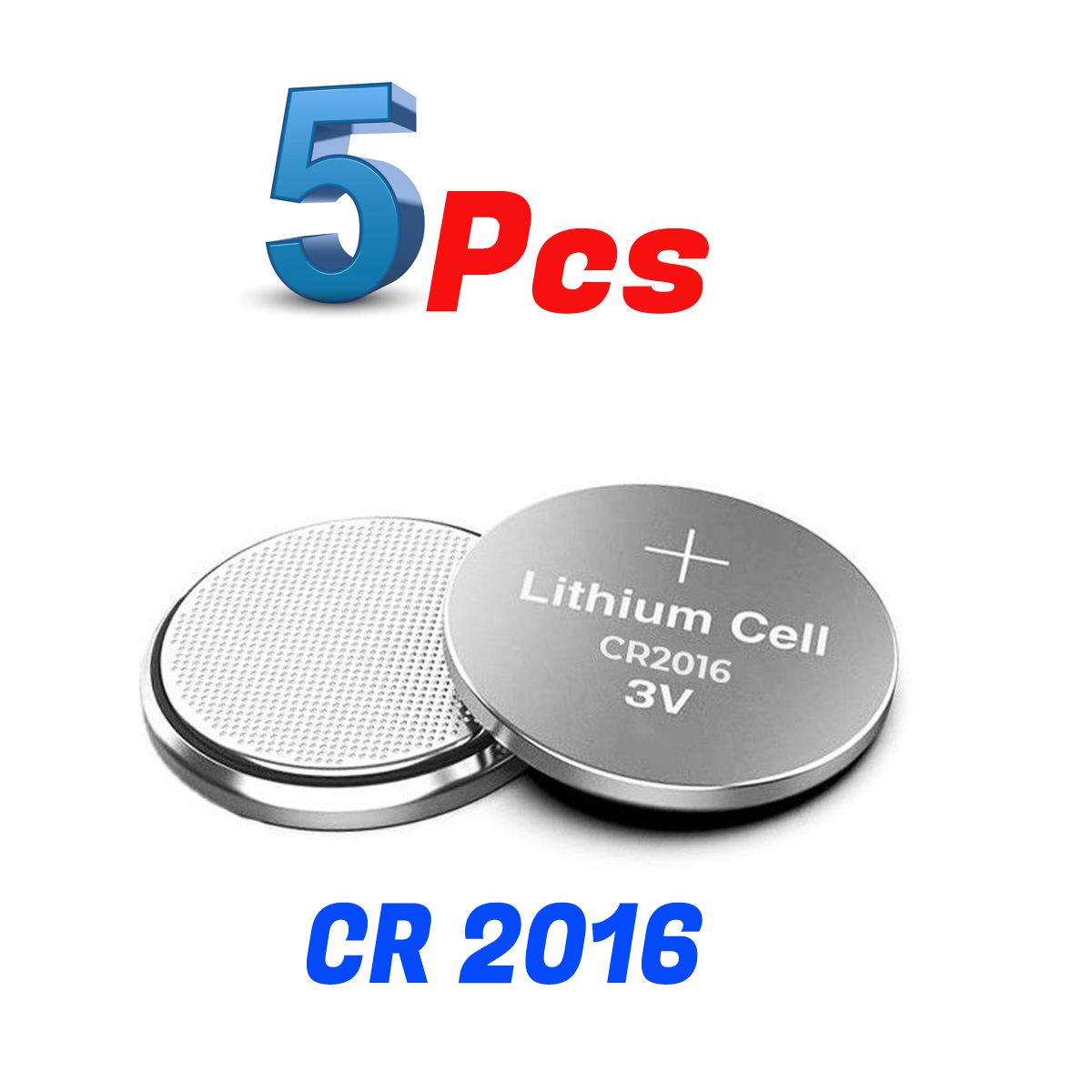 Picture of 5 pcs 2016 Lithium Coin Battery Use For Car or Bike Key Fobs, Remote Controls, Thermometers, Wireless Doorbells, Glucometers,