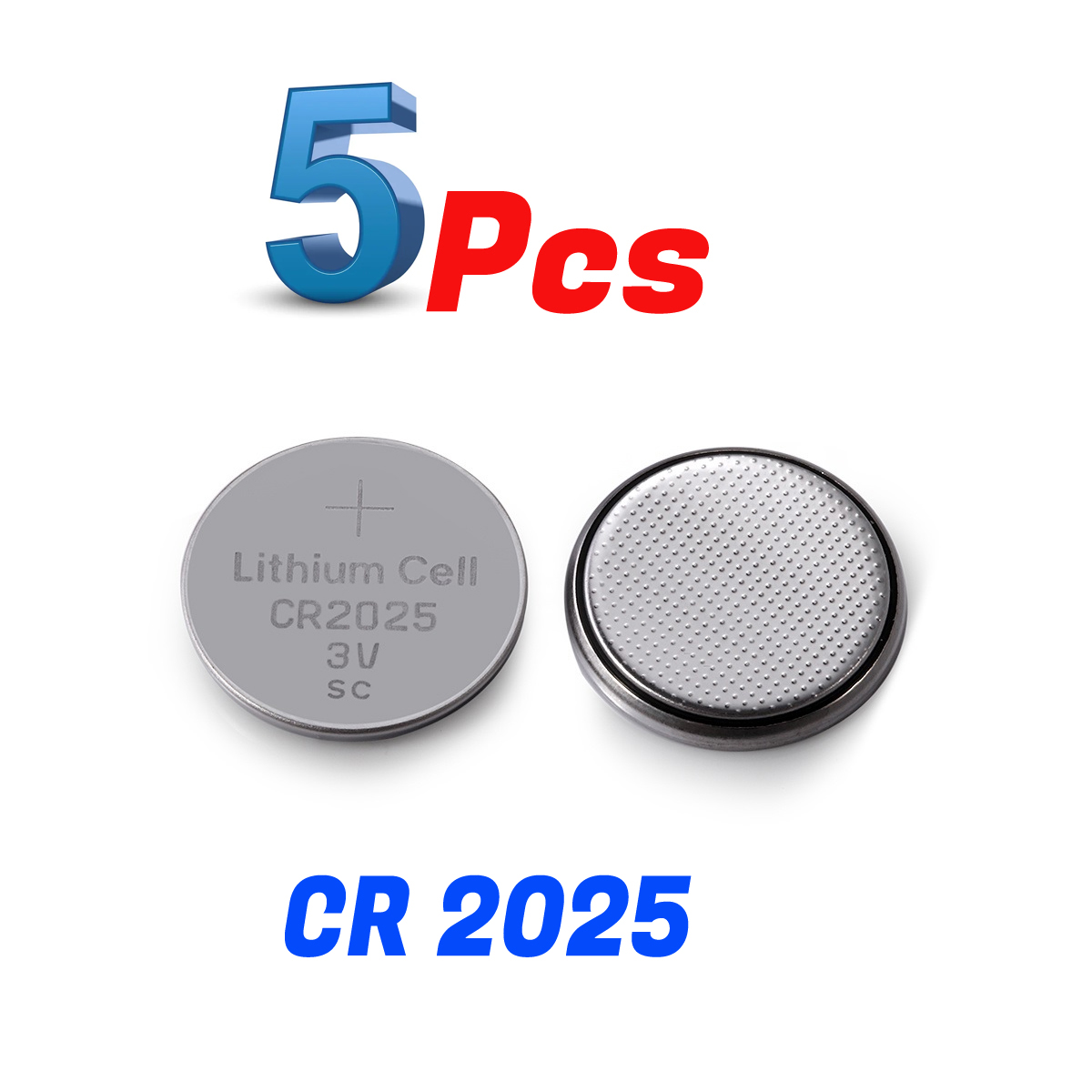 Picture of 5 pcs 2025 Lithium Coin Battery Use For Car or Bike Key Fobs, Remote Controls, Thermometers, Wireless Doorbells, Glucometers,