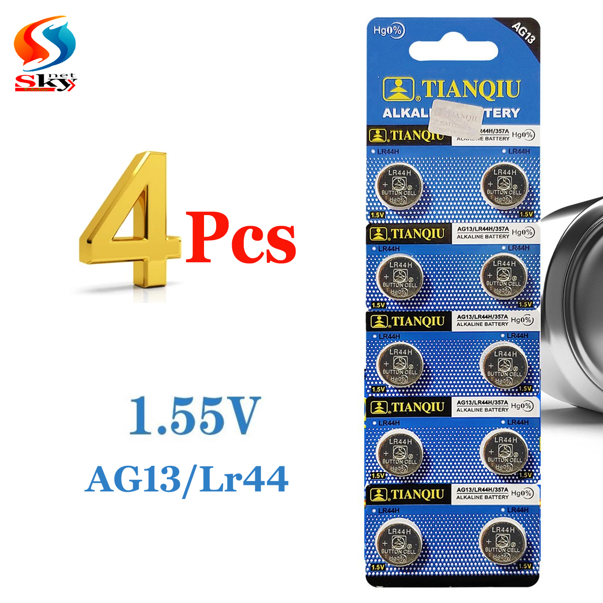 Picture of AG13/Lr44 Alkaline Button Cell Dry Battery