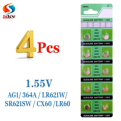 Picture of Watch Battery 1.55V AG1 / 364A / LR621W / SR621SW / CX60 /LR60 Alkaline Button Coin Cell Batteries
