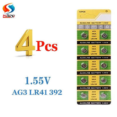 Picture of AG3, LR41, LR736, SR736 392A Alkaline Battery- 4 Piece Use For Laser Pointers, Watches