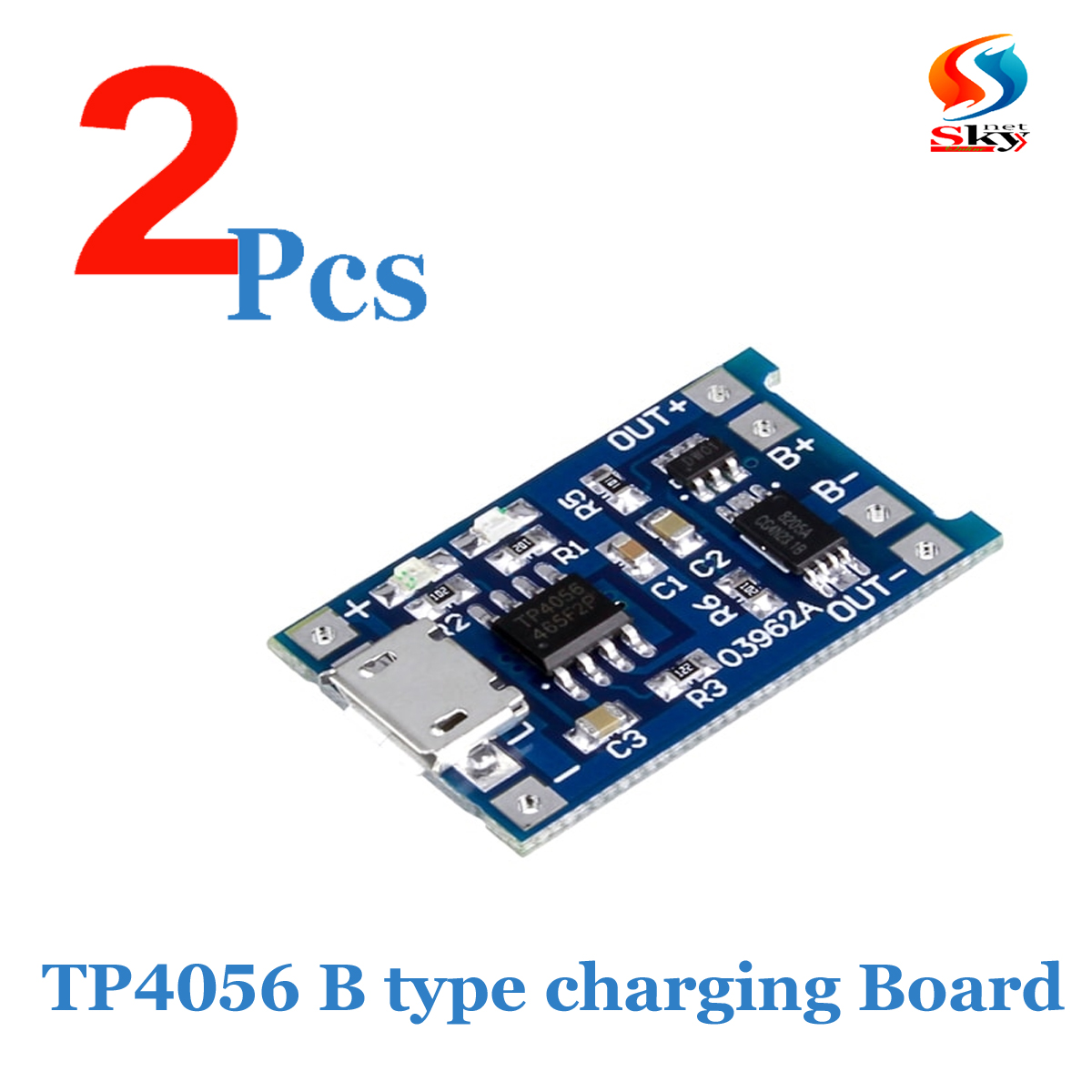 Picture of 2pcs-3.7V 4.2V 1A Micro USB 18650 Lithium Battery Charging Board Module Charger Modules TP 4056 - Enhanced Charging Solutions