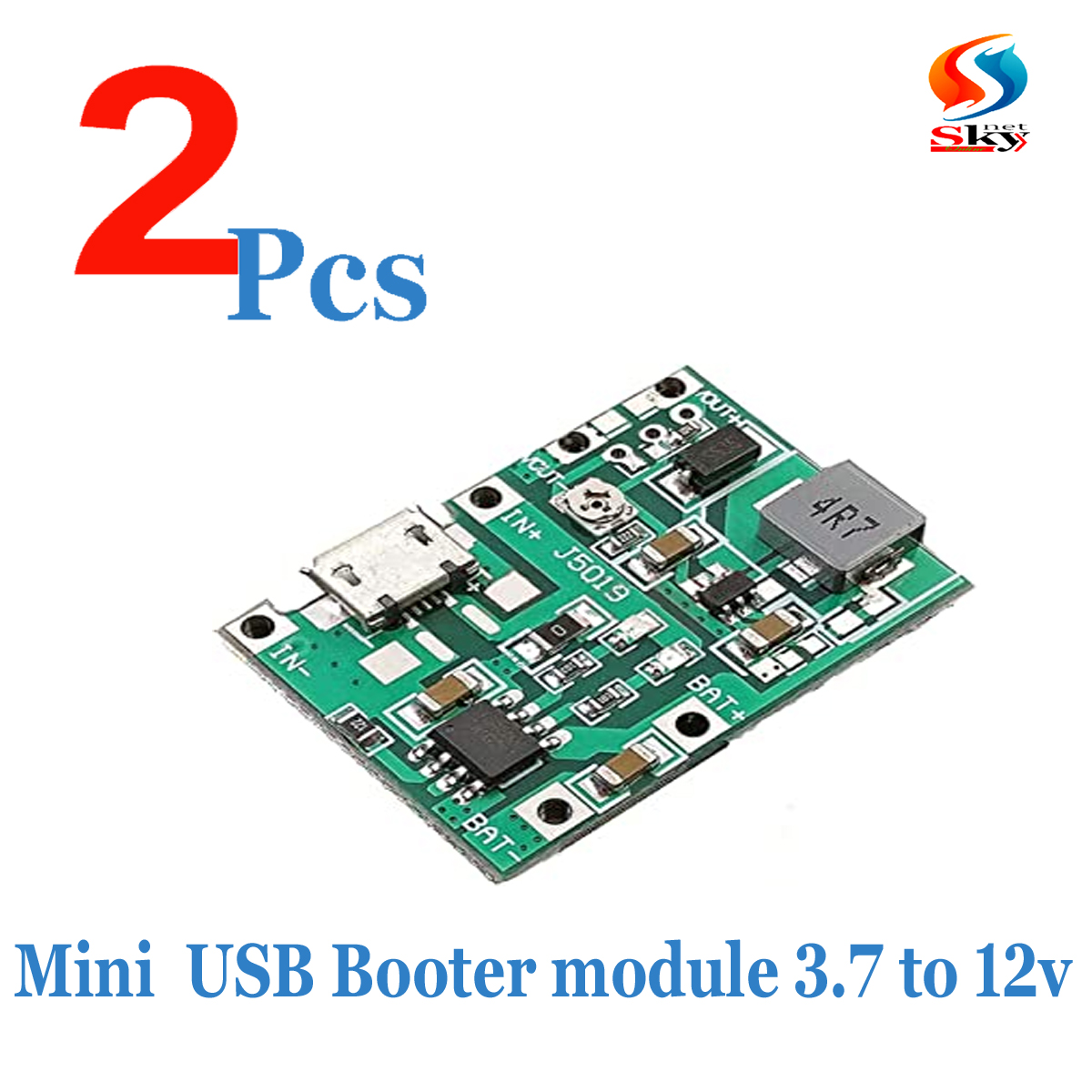 Picture of 2pcs-TC4056A USB Lithium Lipo 18650 Battery 3.7V-4.2V To 5V 9V 12V 24V Step Up Module Use DIY WPS Mini UPS Replace XL6009