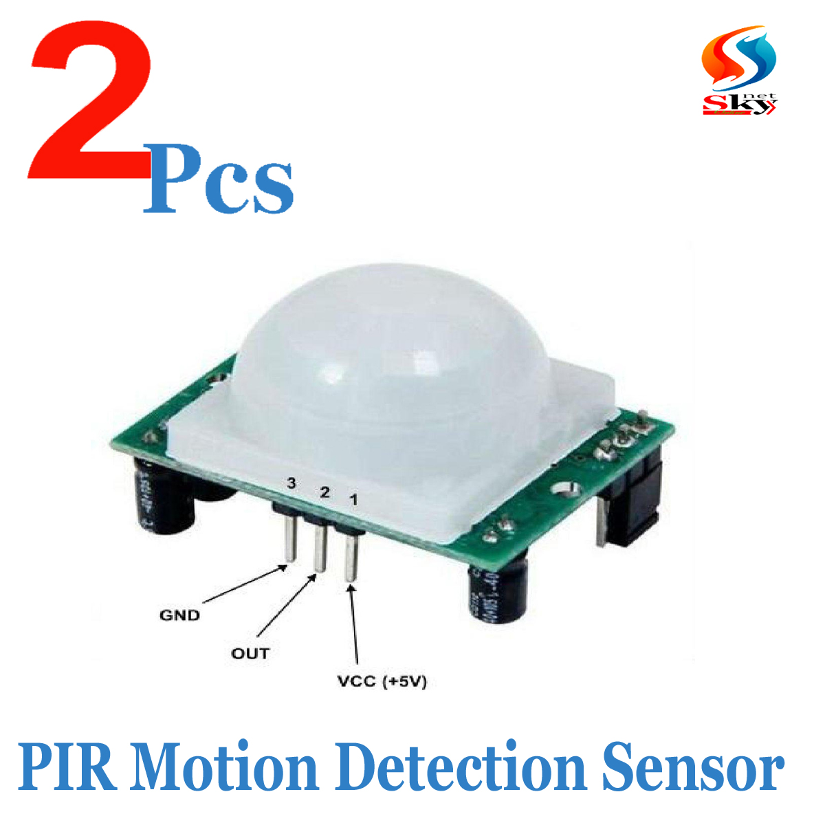 Picture of 2pcs-HC-SR501 PIR Motion Sensor IR Sensor Body Module Infrared for Arduino