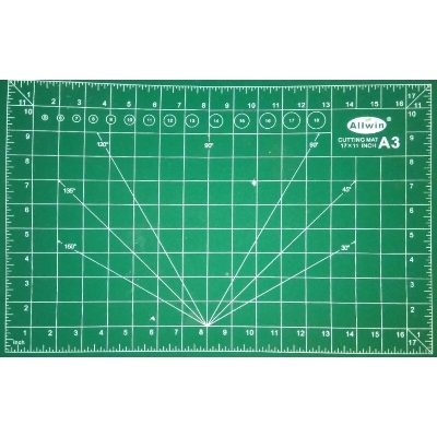 Picture of Cutting Mat Double-Sided Non Slip Printed Grid Quality Cutting Craft Board 400Mmx300Mm(18"X12") A3 Size - Pvc Board