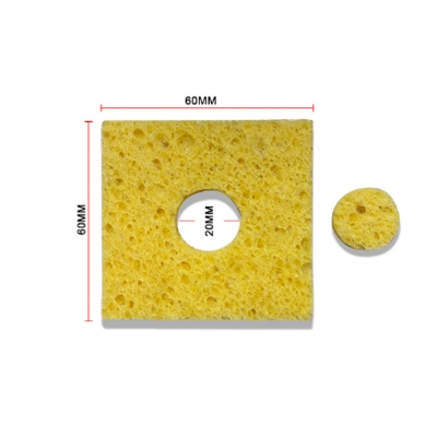Picture of SPONGE Size 60x60x6mm ESD Tip Cleaning Sponge Soldering Iron Tip Cleaning Sponge For ESD Soldering Stations Tip Cleaner Sponge Foam