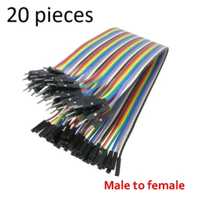 Picture of 20pcs Male to female Dupont Wire Jumper Cable for Breadboard