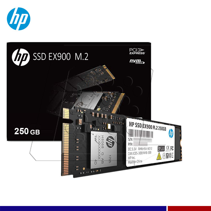 Picture of HP EX900 M.2 250GB PCIe NVMe Internal SSD