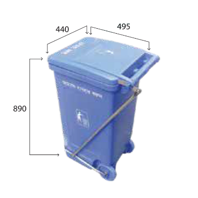 Picture of SD05  Wheel Dustbin Paddle - Blue