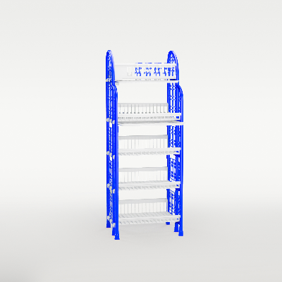 Buy Pop Hexagonal Rack -2 Tray- Blue & White Online at Best Price