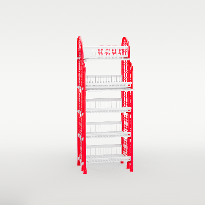 Buy Pop Hexagonal Rack -2 Tray- Red & White Online at Best Price