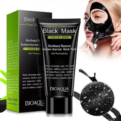 Picture of BIOAQUA Bamboo Charcoal Blackhead Acne Treatment Peeling Mask-60gm
