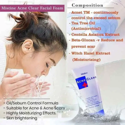 Picture of Mistine ACNE CLEAR FACIAL FOAM Face Wash (85 G)