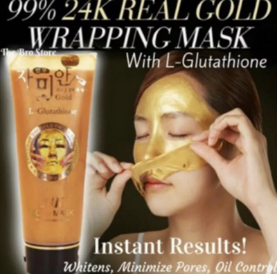 Picture of 24K Gold Mask L Glutathione Cream Soft Facial Treatment 220 ml Pure Beauty Skin