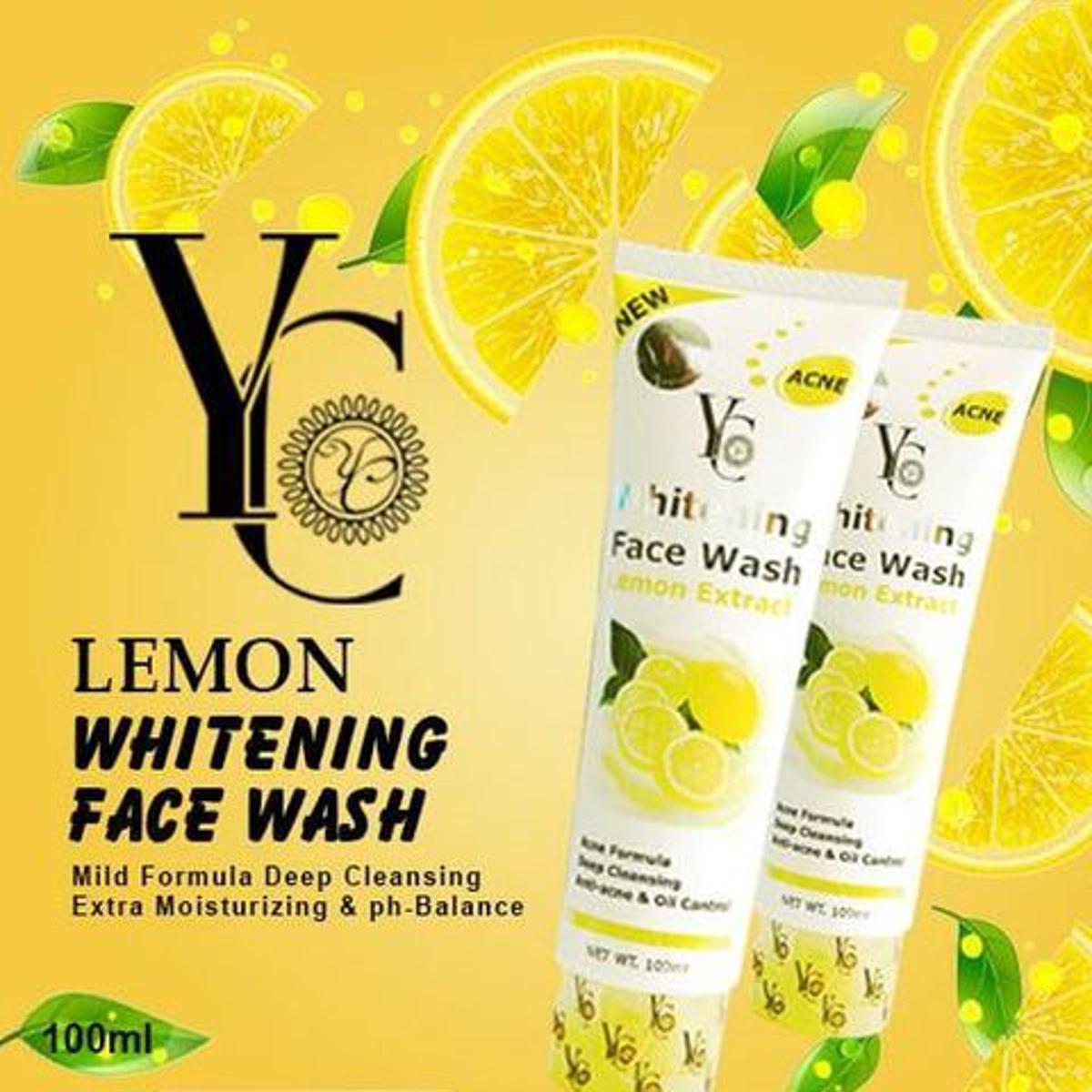 Picture of YC Whitening Lemon Extract Acne Face Wash (100 ml) for Unisex