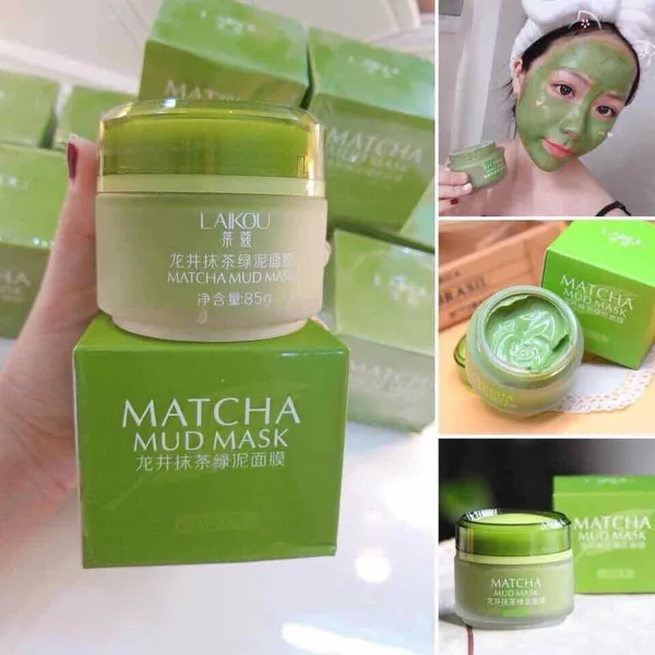 Picture of LAIKOU Matcha Mud Mask Facial Mask Cream Whitening- 85gm