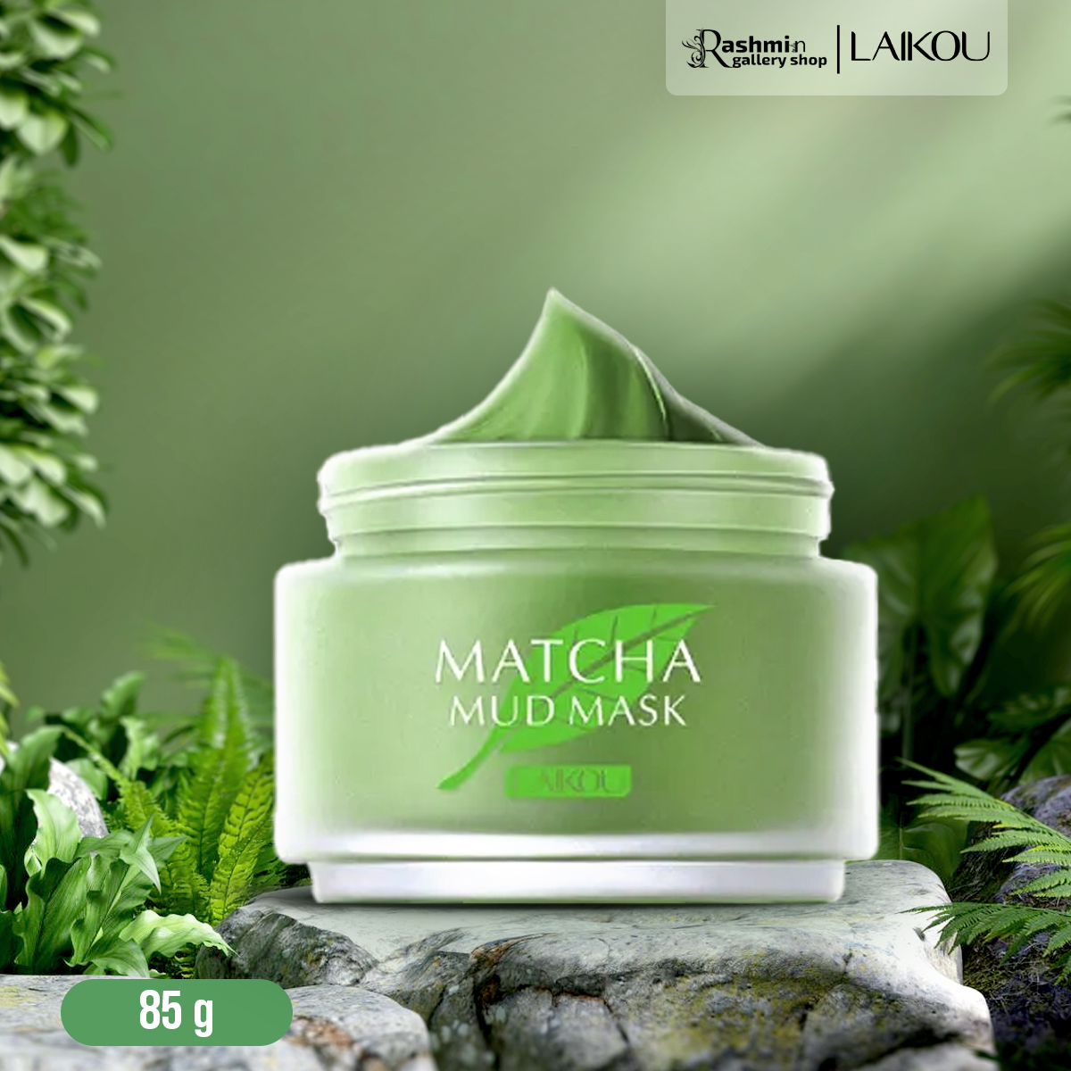 Picture of Laikou Green Tea Matcha Mud Facial Mask Clay Deep Cleaning Oil-Control Moisturizing Blackhead Remover Cleanser Mud Deeply-85gm