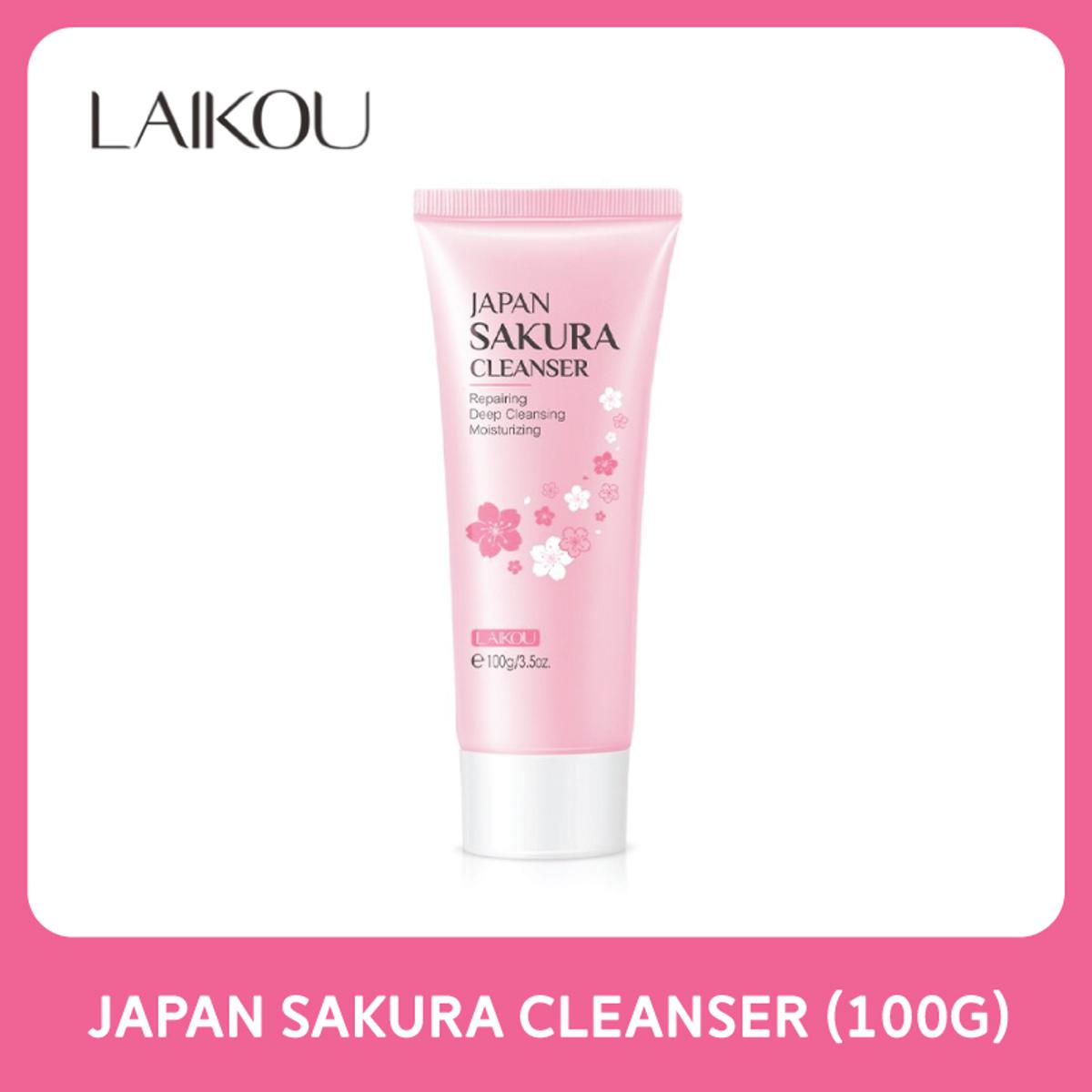Picture of LAIKOU Japan Sakura Face Wash Foam Cleanser Soft Brush Deep Cleansing-100gm