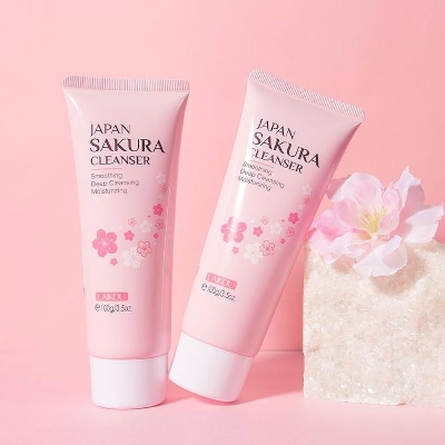 Picture of LAIKOU Japan Sakura Face Wash Foam Cleanser Soft Brush Deep Cleansing-100gm