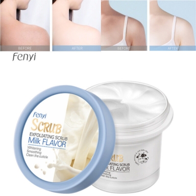 Picture of Fenyi Milk Body Exfoliating Scrub Leg Arm Brightening Nourishing Cleansing Cream Gentle 100g Skin Care