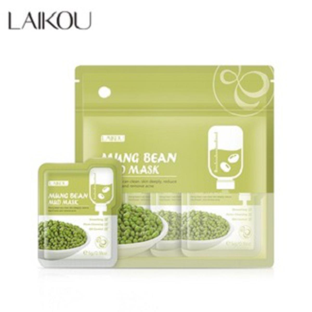 Picture of Laikou Mung Bean Cleansing Mud Mask Refreshing Moisturizing Hydrating Mask -1pcs