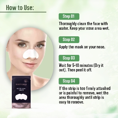 Picture of Beauty Glazed Nose Pore Strips Deep Nose Cleansing With Blackhead Acne Nose Patch To Remove Moisturizing Whitening Skin Care-5pcs