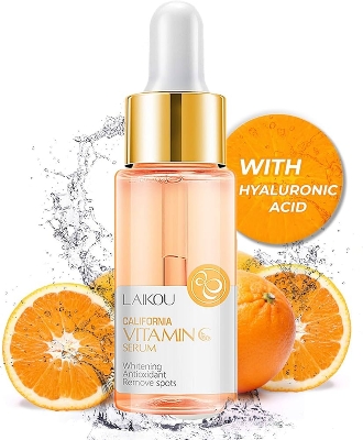 Picture of LAIKOU Vitamin C Serum for Face, Facial Serum with Hyaluronic Acid For Fairness, Pigmentation, Advanced Korean Formula-17 ML