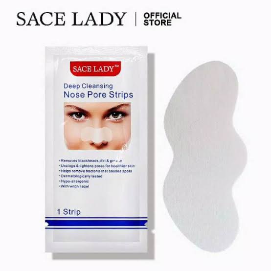 Picture of SACE LADY Nose Strips Deep Cleansing Blackhead Remover Nasal Spot Facial Dot Sticker Sheet Black Mask Shill For Acne Head-5pcs