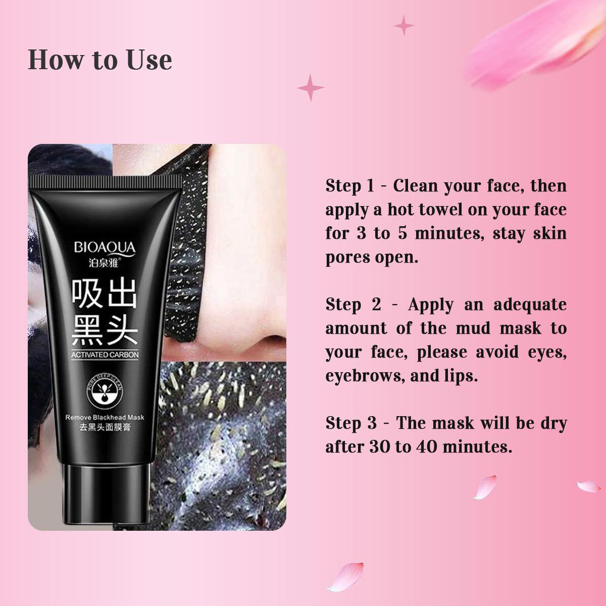 Picture of BIOAQUA Bamboo Charcoal Black Facial Mask - 60gm