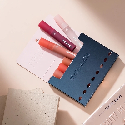 Picture of BEAUTY GLAZED 8PCS LIPS MAKEUP SET LIPSTICK LONG LASTING MOISTURE LIP GLOSS COSMETIC  RED LIP MATTE LIPSTICK WATERPROOF