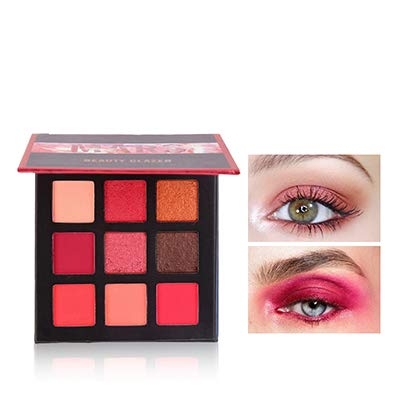 Picture of Beauty Glazed Makeup 9 Colors Eyeshadow Pallete Waterproof Diamond Glitter Shimmer Eye Shadow Powder Professional Shadow Kit-BERRY