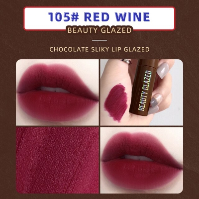 Picture of Beauty Glazed Matte Liquid Lipstick-105 (Red Wine )