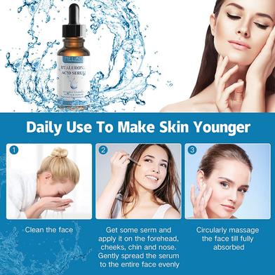 Picture of MELAO Hyaluronic Acid Serum,Moisturizing Anti-Aging Remove Wrinkles Freckles and Spots Vitamin C Serum for Deeply Moisturizes and Improves Facial Elasticity and Tightens-30ml