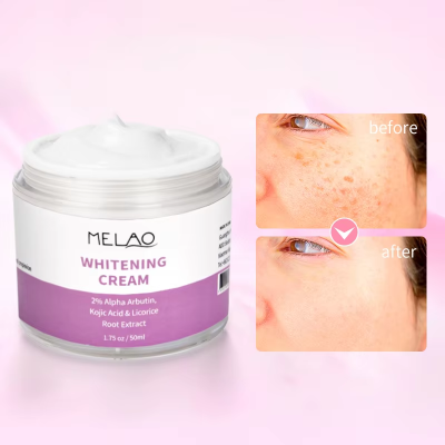 Picture of MELAO Whitening 2% Alpha Arbutin, Kojiac Acid Dark Skin Moisturizing Brighten Face Cream -50gm