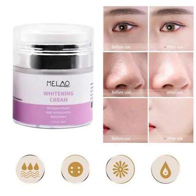 Picture of MELAO Whitening 2% Alpha Arbutin, Kojiac Acid Dark Skin Moisturizing Brighten Face Cream -50gm