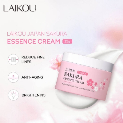 Picture of LAIKOU Sakura Serum And Collagen Face Cream Cherry Blossom Essence Moisturizing Whitening  combo (set-2)