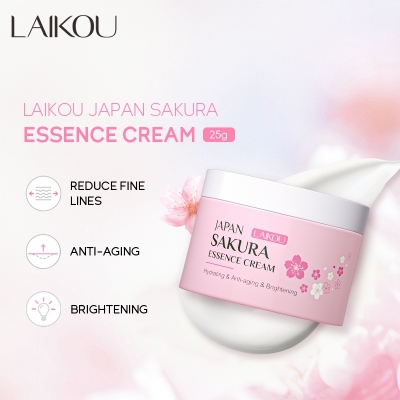 Picture of LAIKOU Sakura Skin Care Set Face Cleanser 50g + Sakura Serum 17ml + Face Cream 25g Brightening Set-3pcs
