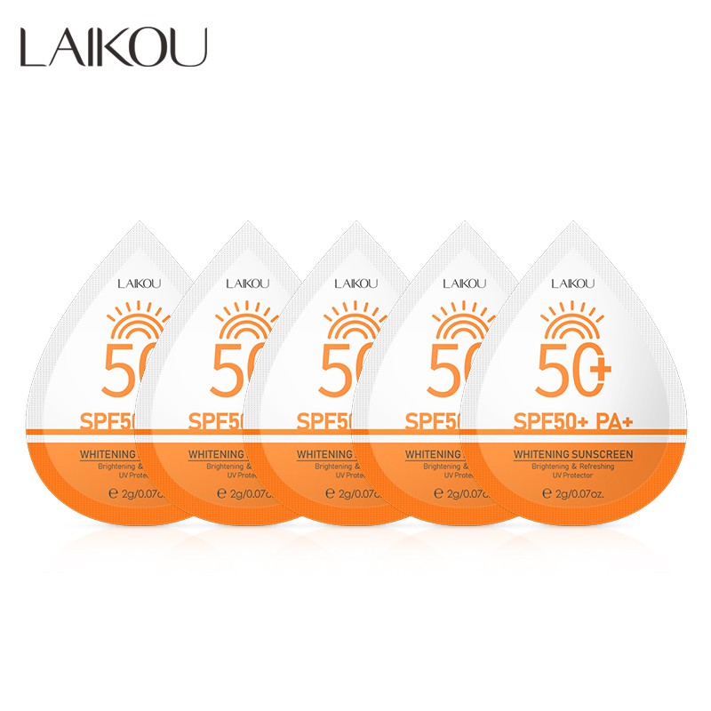 Picture of LAIKOU UV Protector 2gx5pcs Body Waterproof Sunblock SPF50+ Sakura Face Whitening Sunscreen 50g-6pcs