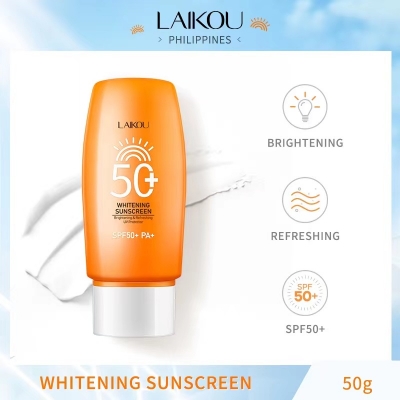 Picture of LAIKOU SPF50 PA+++ Face Sunscreen Sakura Refreshing UVA UVB Waterproof Sunblock 50g UV Protector- 2pcs