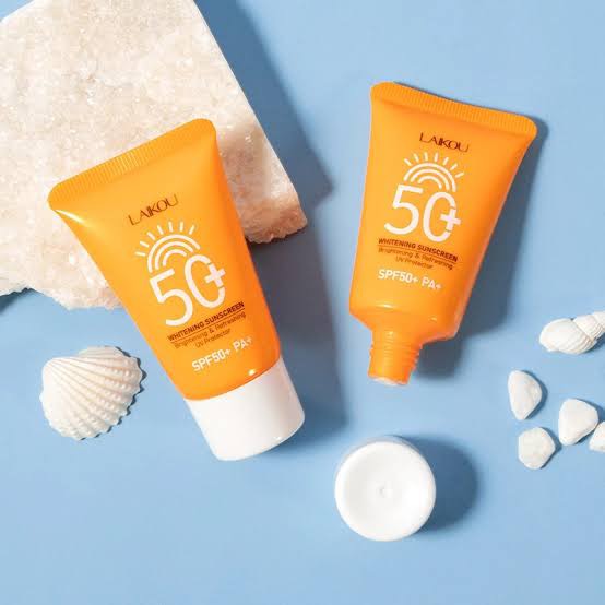 Picture of LAIKOU Sakura Sun Cream 50+++: Vitamin C Sunblock for Waterproof Sun Protection-(Combo set 4pcs)