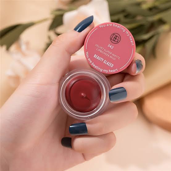 Picture of Beauty Glazed Velvet Matte Lipstick Mud Moisturize Waterproof Long Lasting Double Use For Lip And Cheek-342 - Lipstick