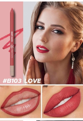 Picture of BEAUTY GLAZED Waterproof Matte Lip Liner Pencil For Lips Eyeliner Blush Smooth Easy To Wear Long Lasting Lip Glaze Pen Sketch Dye Tint Lipstick Lip Makeup -#B103 LOVE