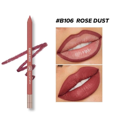 Picture of BEAUTY GLAZED Waterproof Matte Lip Liner Pencil For Lips Eyeliner Blush Smooth Easy To Wear Long Lasting Lip Glaze Pen Sketch Dye Tint Lipstick Lip Makeup -#B106 ROSE DUST