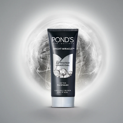 Picture of Pond'S Bright Miracle Detox Facewash 10X Power of Activated Charcoal 100g 