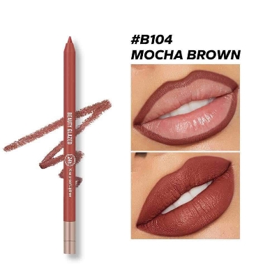 Picture of BEAUTY GLAZED Waterproof Matte Lip Liner Pencil For Lips Eyeliner Blush Smooth Easy To Wear Long Lasting Lip Glaze Pen Sketch Dye Tint Lipstick Lip Makeup -#B104 MOCHA BROWN