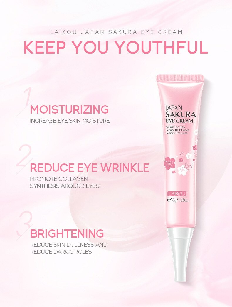 Picture of LAIKOU Cherry Blossom Essence Eye Cream 30g Eye Moisturizing Moisturizing Skin Care
