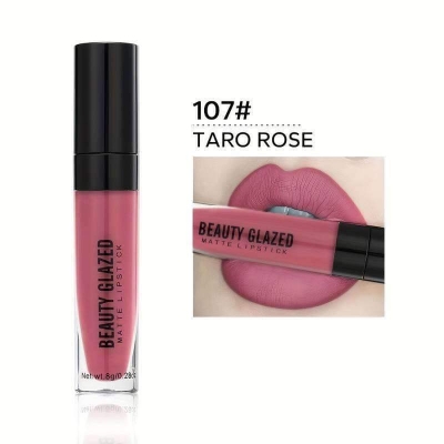 Picture of Beauty Glazed Matte Waterproof Long Lasting Liquid Lipstick -107#TARO ROSE