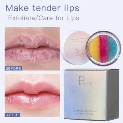 Picture of Pudaier Rainbow Treatment Safe Lip Scrub Natural Moisturizing Dead Skin Lip Protector -10gm