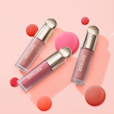 Picture of BEAUTY GLAZED Waterproof Matte Liquid Blush Stick Lightweight Cream Blush Moisturising Easy to apply Liquid Blush Multi-purpose Eyes lips Face Beauty Blush
