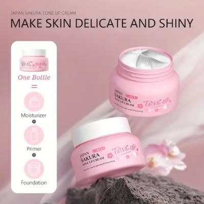 Picture of LAIKOU JAPAN SAKURA Tone Up Cream 60g Conceal Blemishes Brighten Skin Reduce Dullness Oxidation Delicate Lazy Cream